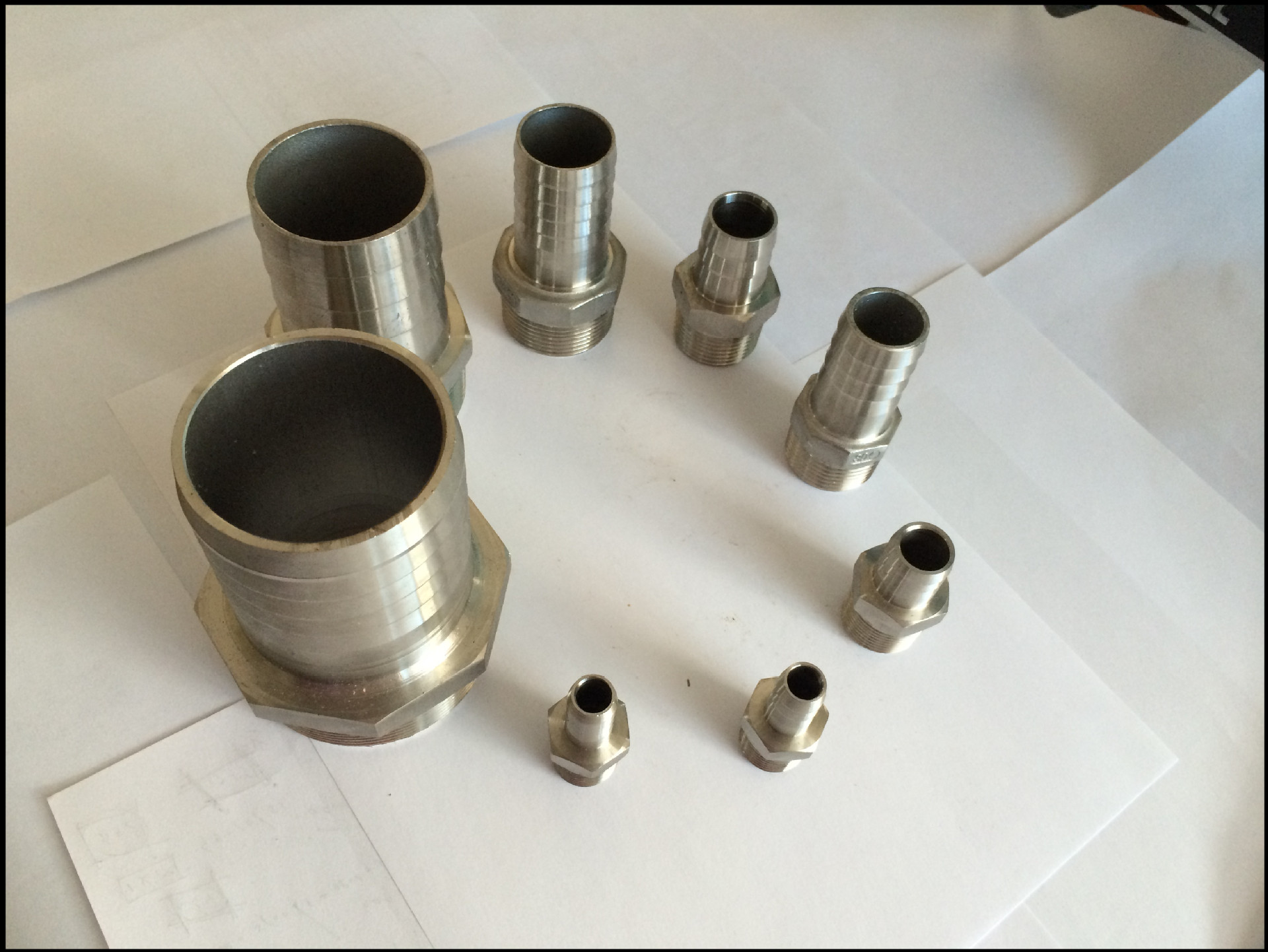 配件,备品备件 液压元件 液压接头 定制加工 304/316不锈钢宝塔水管
